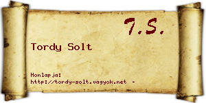 Tordy Solt névjegykártya